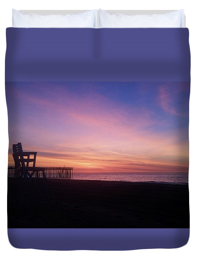 Sky Duvet Cover featuring the photograph Inlet Beach At Dawn by Robert Banach