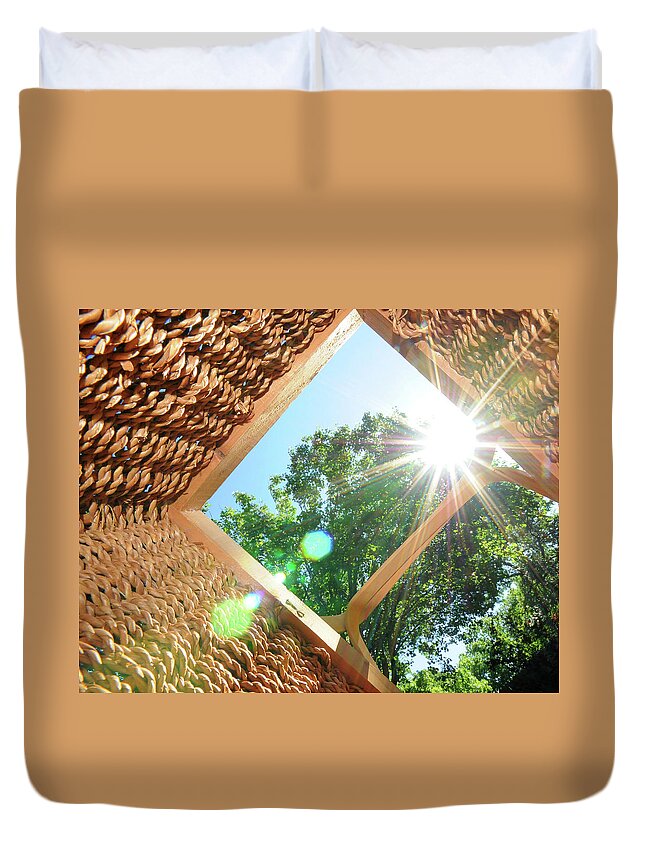 Picnic Duvet Cover featuring the photograph Inside the Picnic basket by Ted Keller