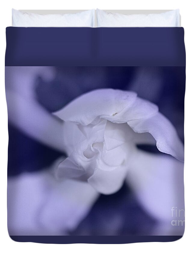 White Flower Petals Duvet Cover featuring the photograph Inspired by Ella Kaye Dickey