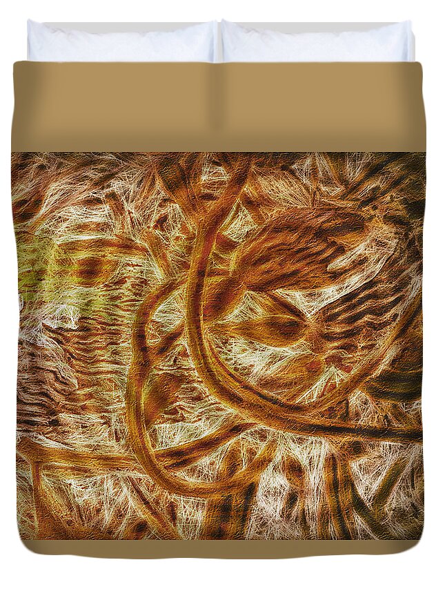 Illuminated Abstracts Duvet Cover featuring the digital art Interference by Becky Titus