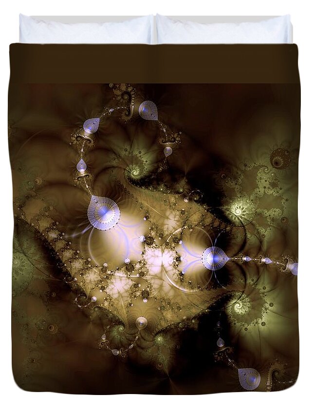 Dimension Duvet Cover featuring the digital art Intergalactica by Casey Kotas