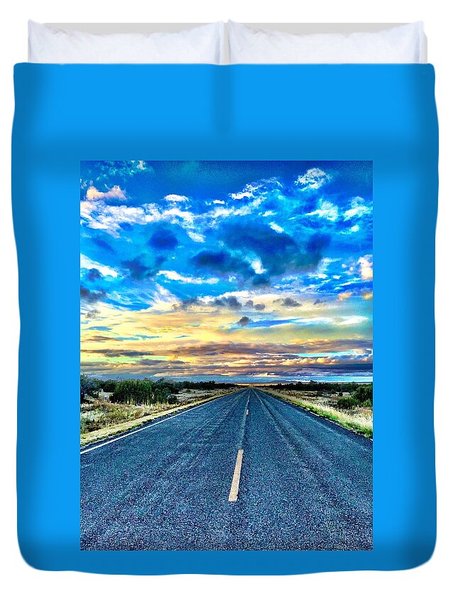 Sunset Duvet Cover featuring the photograph Into Nirvana by Brad Hodges