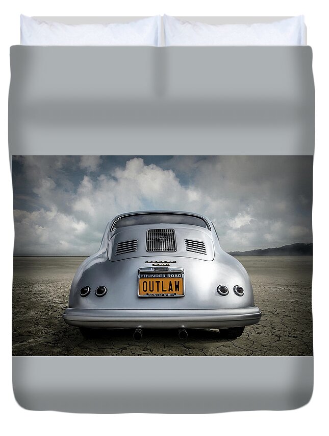 Vintage Duvet Cover featuring the digital art Into the Badlands by Douglas Pittman