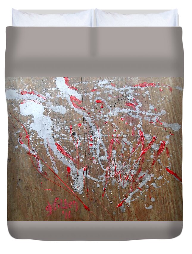Wood Duvet Cover featuring the painting Into The Night by GH FiLben