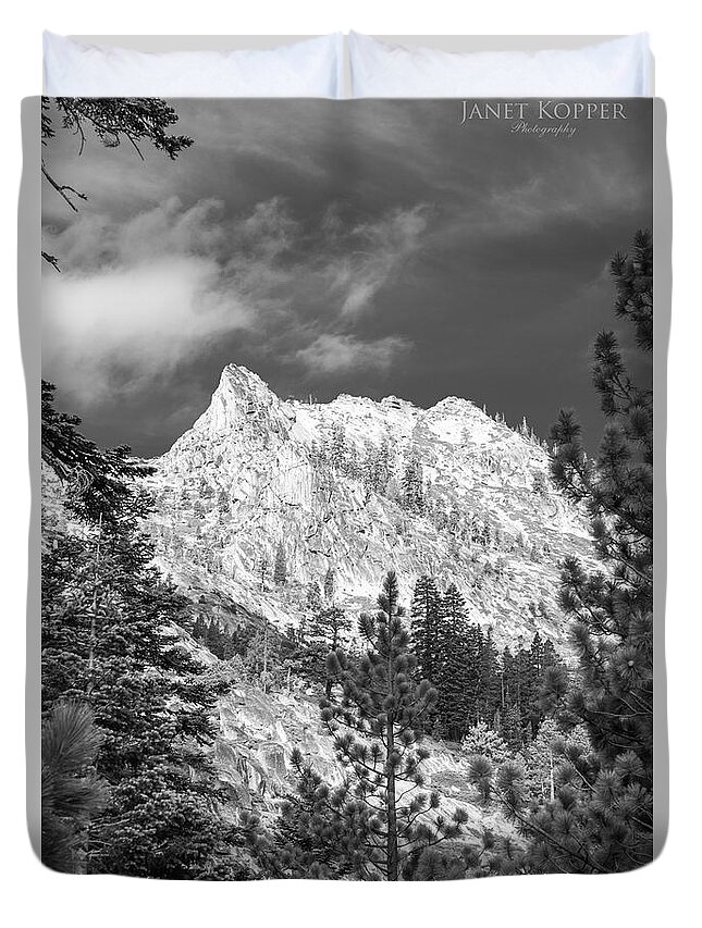 Black And White Duvet Cover featuring the photograph Into the Wild by Janet Kopper