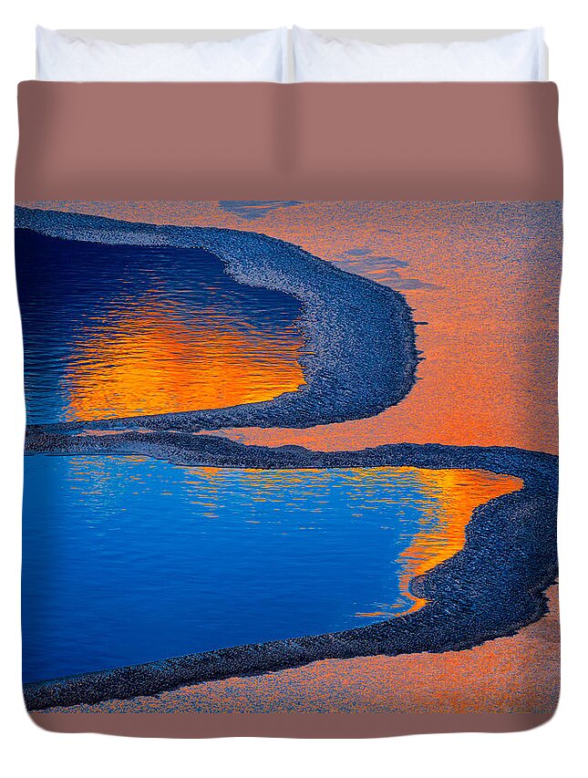 Winter Abstract Duvet Cover featuring the photograph Intrusions by Irwin Barrett