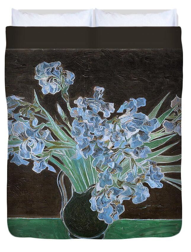 Post Modern Art Duvet Cover featuring the digital art Inv Blend 11 van Gogh by David Bridburg