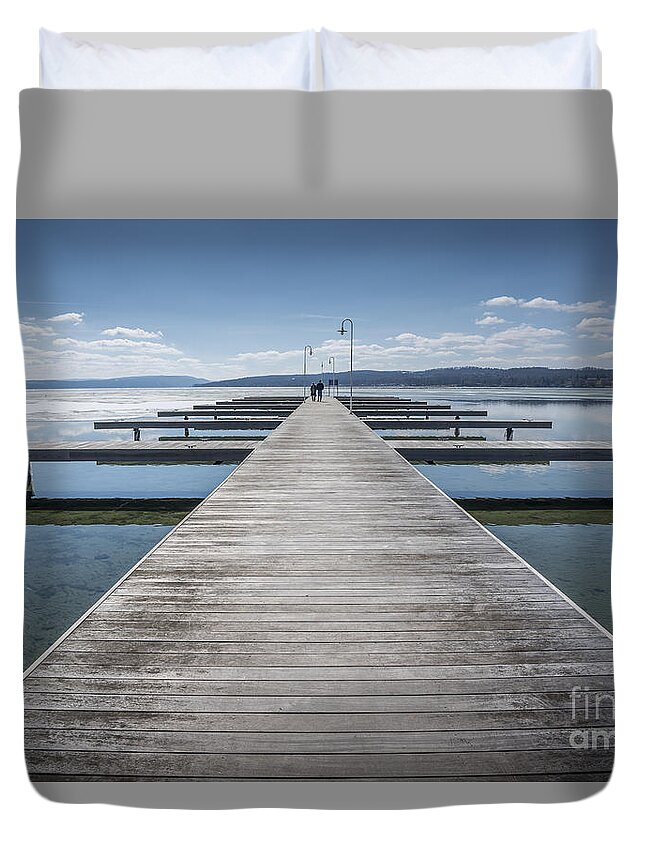 Walk Duvet Cover featuring the photograph Inviting Walk by Joann Long