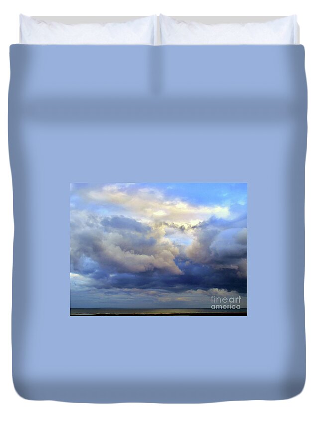 Ocean Duvet Cover featuring the photograph Irish Skyscape by Nina Ficur Feenan