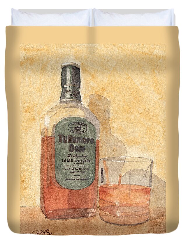 Irish Duvet Cover featuring the painting Irish Whiskey by Ken Powers