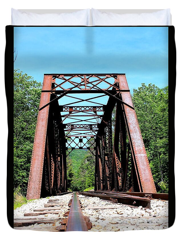 Iron Duvet Cover featuring the photograph Iron Bridge 2 by Amanda Young
