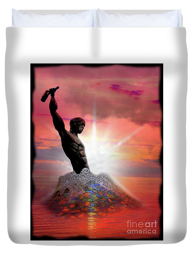 Iron-working Duvet Cover featuring the photograph Iron Man III by Al Bourassa
