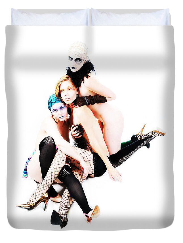 Stockings Photographs Duvet Cover featuring the photograph Is it Friday by Robert WK Clark