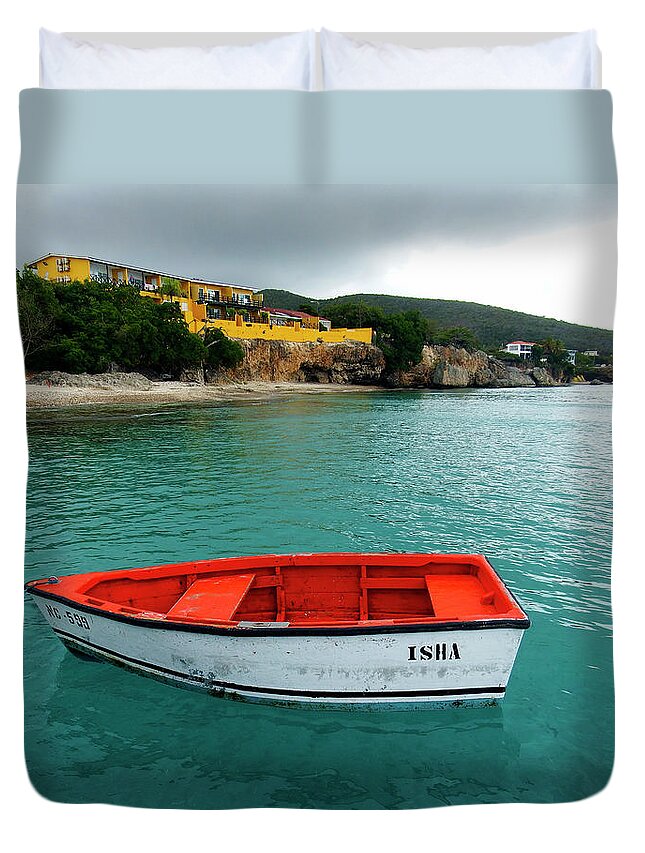 Boat Duvet Cover featuring the photograph Isha by Kurt Van Wagner