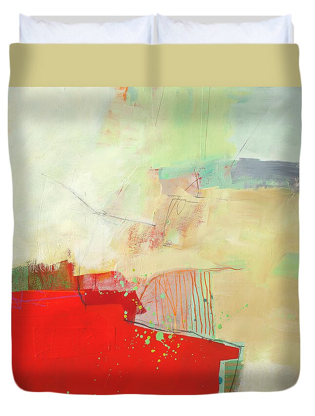 Jane Davies Duvet Cover featuring the painting It Could Be Anywhere by Jane Davies