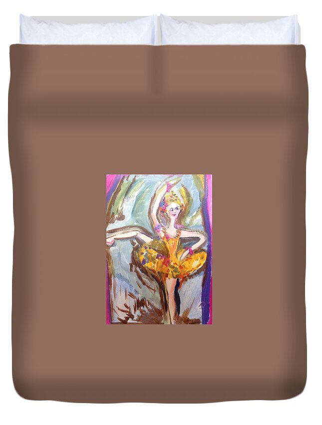 Attitude Duvet Cover featuring the painting Its all about attitude by Judith Desrosiers