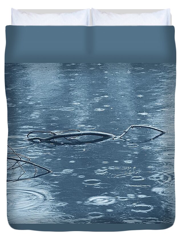 Branches Duvet Cover featuring the photograph It's Cold And Raining by Angie Tirado