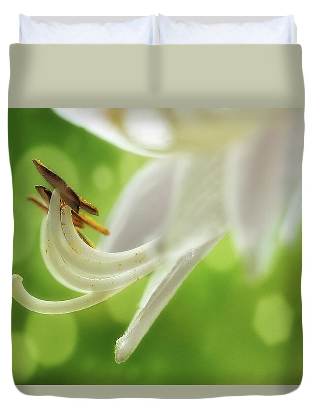 Hosta Duvet Cover featuring the photograph It's Summer Time by Mike Eingle