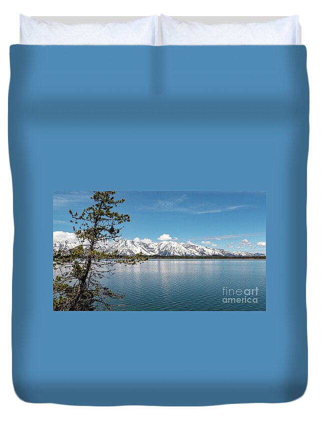Jackson Lake Duvet Cover featuring the photograph Jackson Lake 1 by Pam Holdsworth