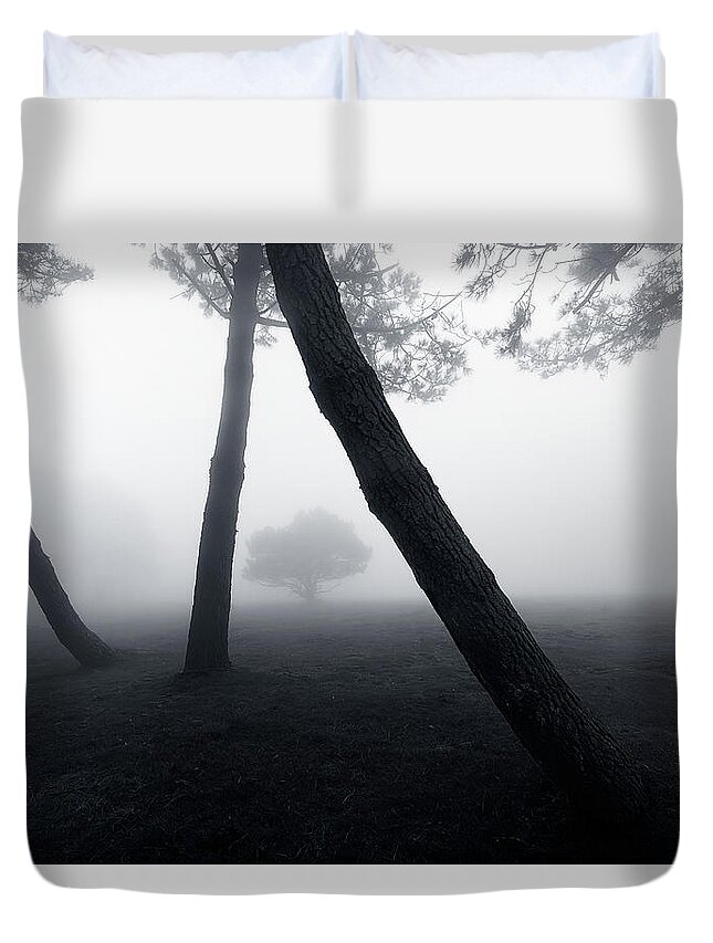 Tree Duvet Cover featuring the photograph Jailed by Mikel Martinez de Osaba
