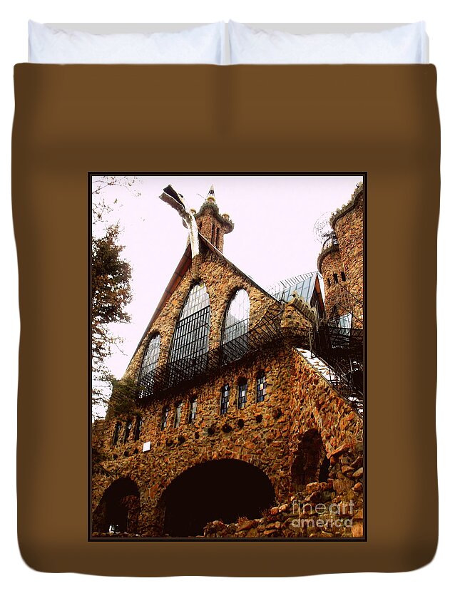  Duvet Cover featuring the photograph James Bishop's Castle by Kelly Awad