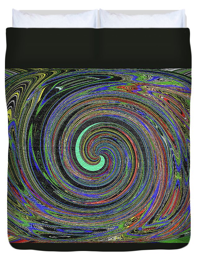 Janca Abstract Panel #5473w4 Duvet Cover featuring the digital art Janca Abstract Panel #5473w4 by Tom Janca
