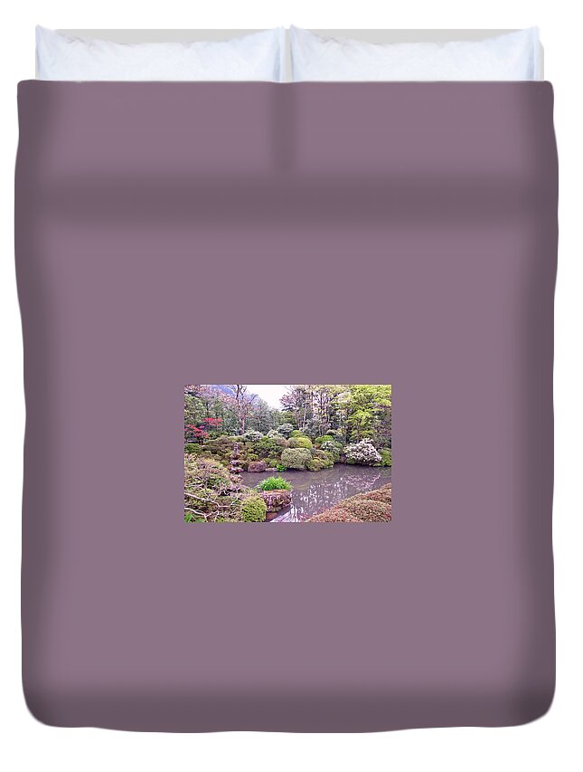 Nikko Duvet Cover featuring the photograph Japanese Garden by David Rucker