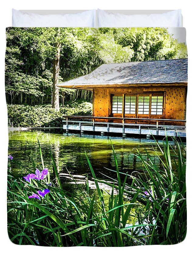  Duvet Cover featuring the photograph Japanese Gardens II by Joe Paul