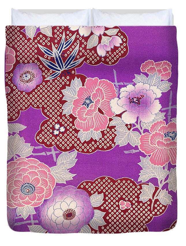 Japanese Style Flower Interior Art Painting Duvet Cover For Sale