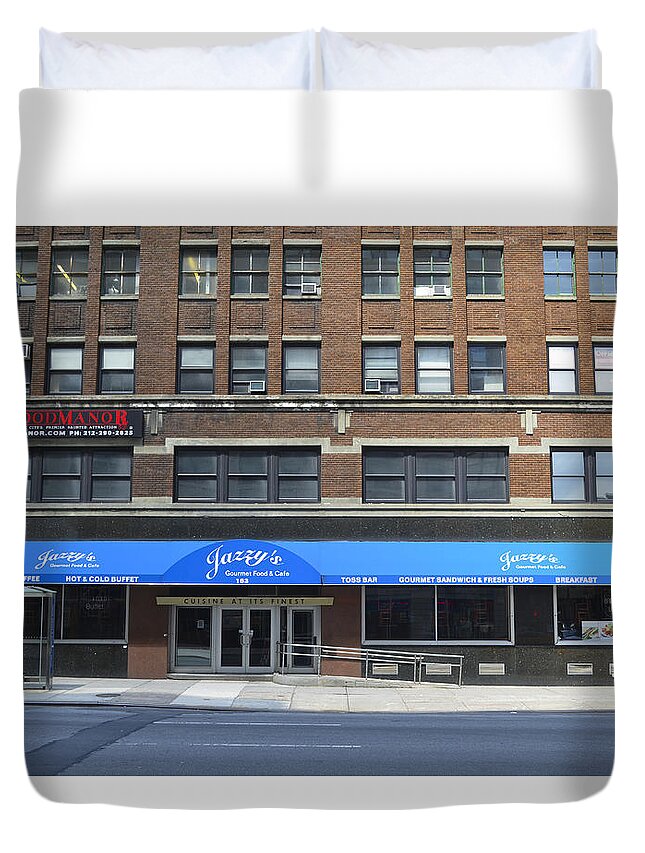 New York Duvet Cover featuring the photograph Jazzy's New York by Erik Burg