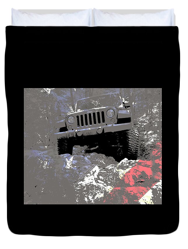 Jeep Duvet Cover featuring the photograph Jeep JK American Trail Hero by Luke Moore
