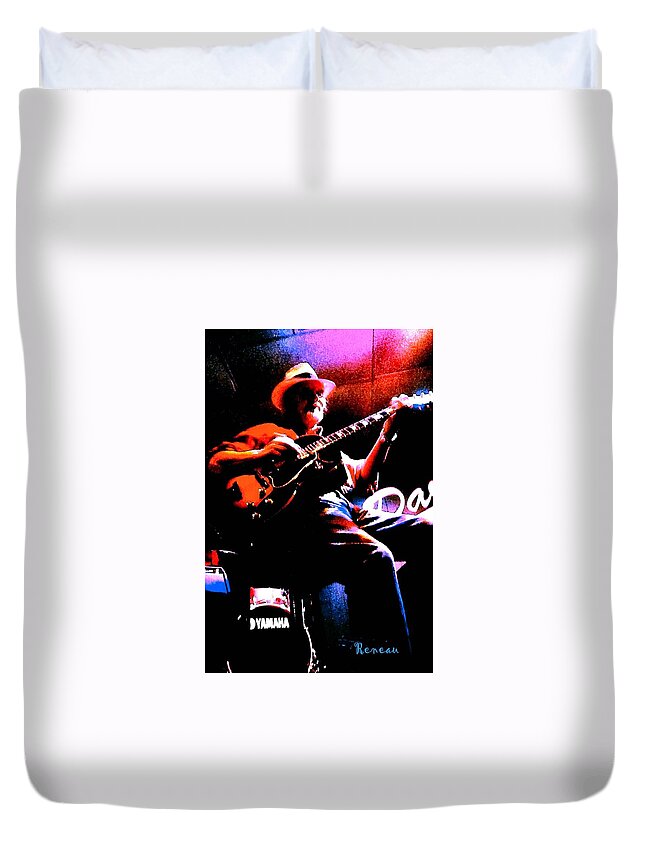 Music Duvet Cover featuring the photograph Jerry Miller - Moby Grape Man 2 by A L Sadie Reneau