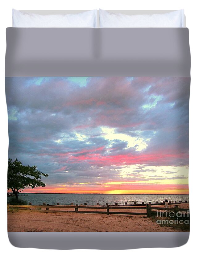 Summer Duvet Cover featuring the photograph Jersey Summer by Susan Carella