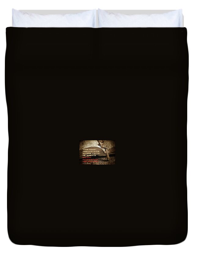  Duvet Cover featuring the photograph Jesus18 by David Norman