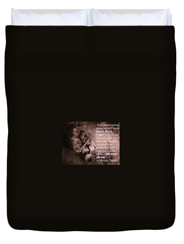  Duvet Cover featuring the photograph Jesus8 by David Norman