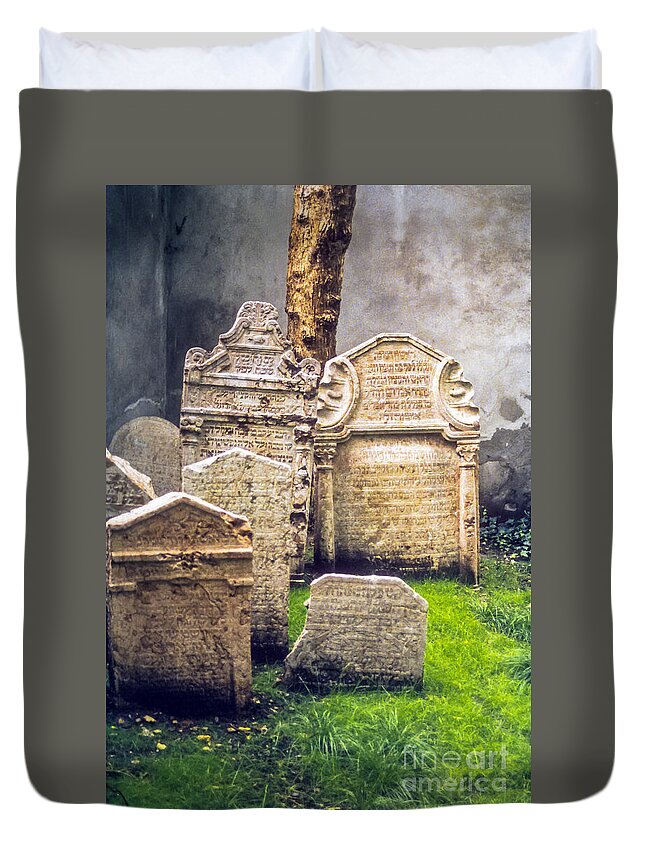 Jewish Quarter Duvet Cover featuring the photograph Jewish Cemetery by Bob Phillips