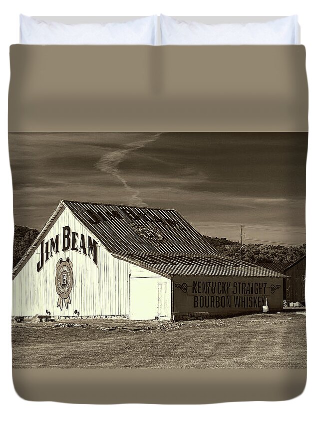 Rackhouse Duvet Cover featuring the photograph Jim Beam Barn - #2 by Stephen Stookey