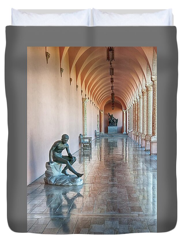 Museum Duvet Cover featuring the photograph John and Mable Ringling Museum of Art by Mitch Spence