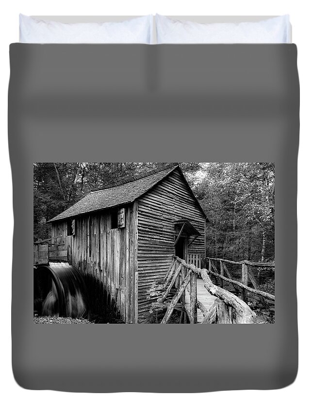 Technology Duvet Cover featuring the photograph John Cable Grist Mill I by Steven Ainsworth
