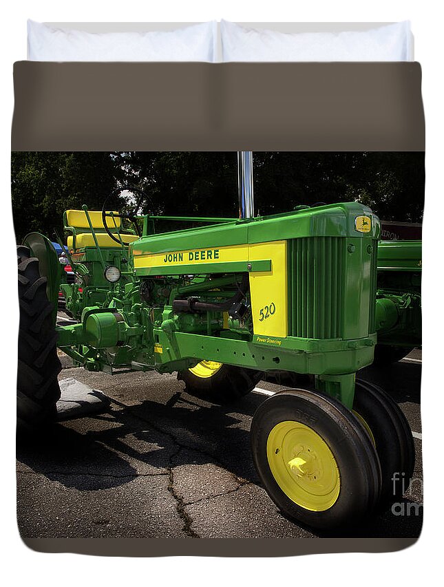 Tractor Duvet Cover featuring the photograph John Deere 520 by Mike Eingle