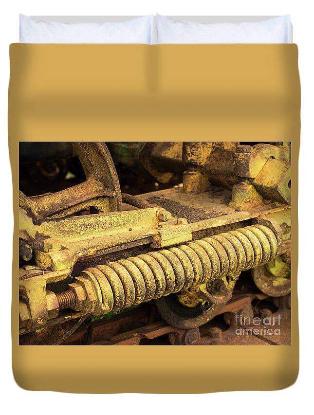 Tractor Duvet Cover featuring the photograph John Deere Tractor 09 by Rick Piper Photography
