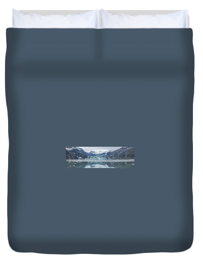Glacier Duvet Cover featuring the photograph John Hopkins Glacier by David Kirby