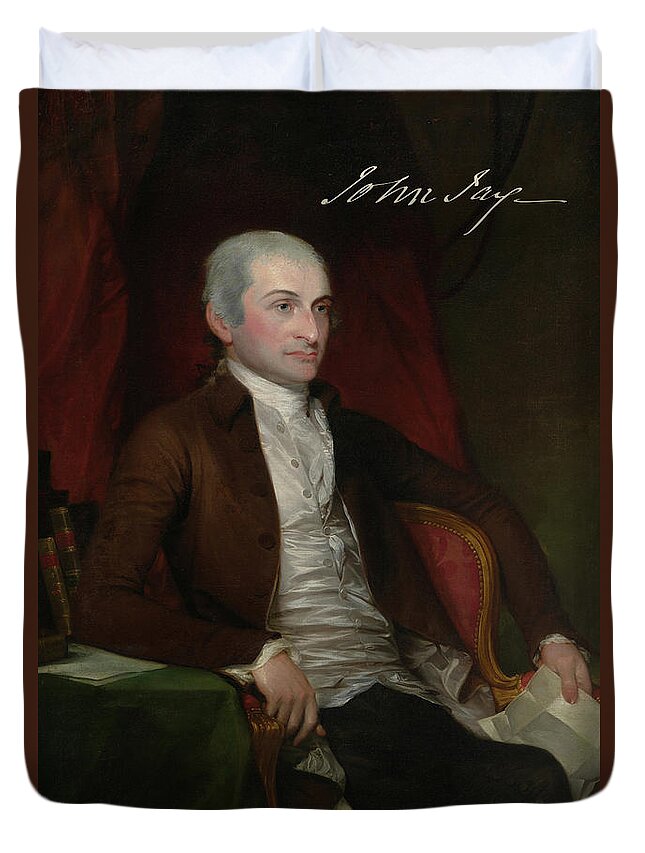 John Jay Founding Fathers Portrait and Signature Duvet Cover by Design  Turnpike - Instaprints