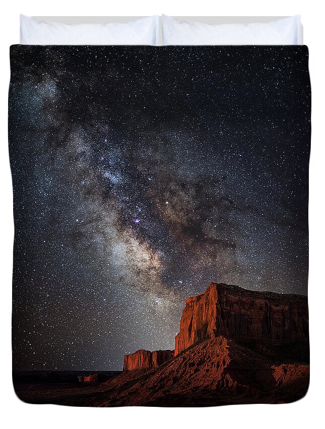 Stagecoach Duvet Cover featuring the photograph John Wayne Point by Darren White