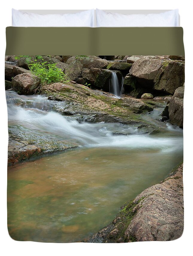 Acadia National Park Duvet Cover featuring the photograph Jordan Stream by Holly Ross