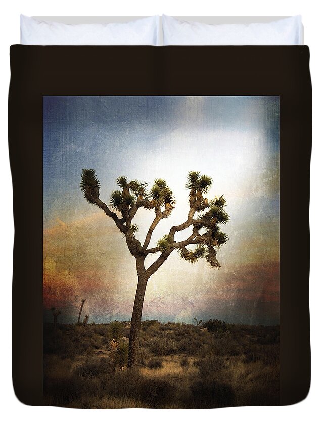 Tree Duvet Cover featuring the photograph Joshua's Light by Mark David Gerson