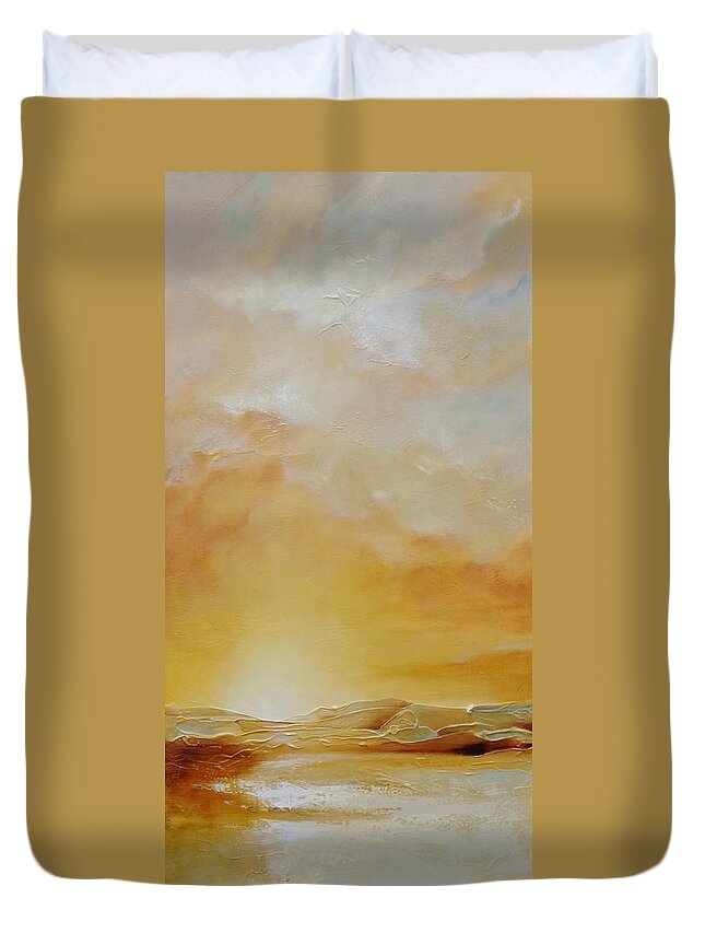 Landscape Duvet Cover featuring the painting Journey by Dina Dargo