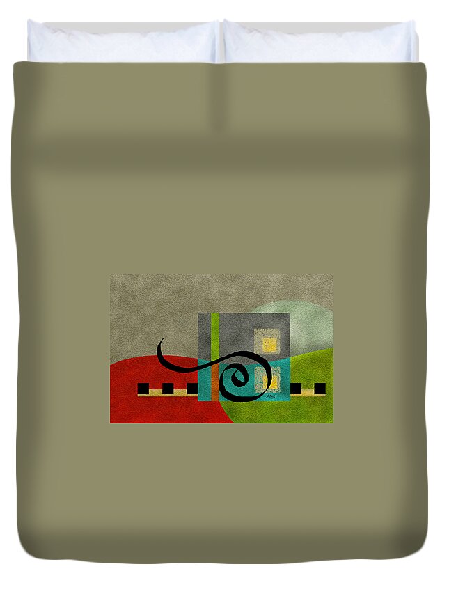 Contemporary Duvet Cover featuring the painting Joy by Gordon Beck