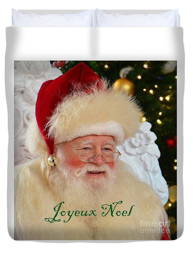 Santa Duvet Cover featuring the photograph Joyeux Noel by Cindy Manero