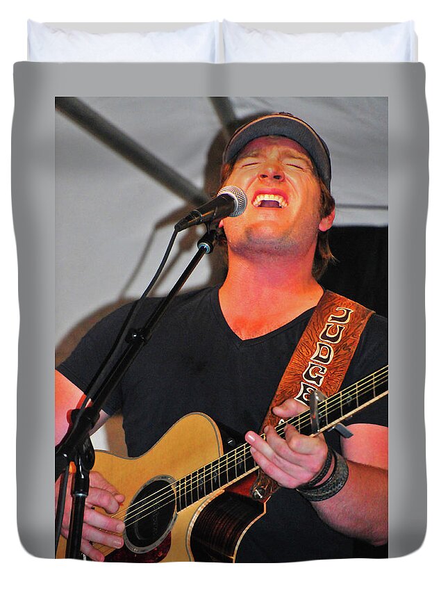 Country Duvet Cover featuring the photograph Judge Jerrod Niemann by Mike Martin